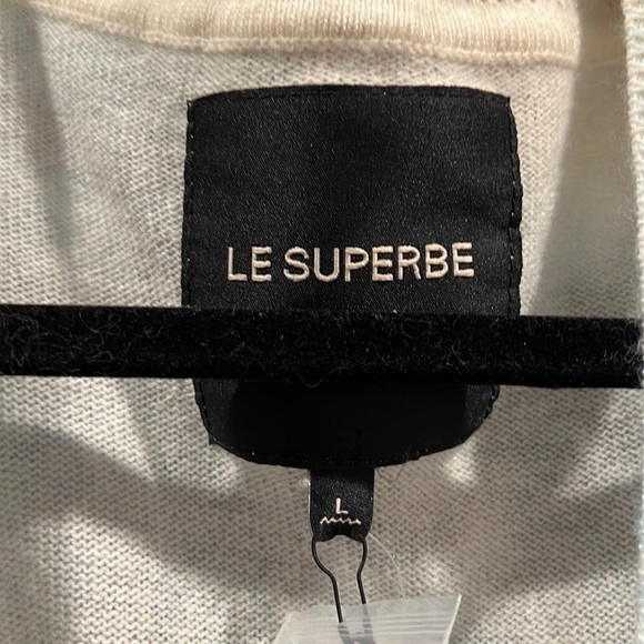 LE SUPERBE NWT revolve cashmere & wool long tie dye cardigan sweater size large - Picture 4 of 11